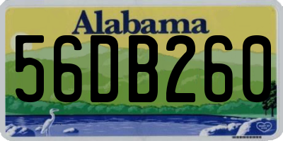 AL license plate 56DB260