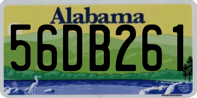 AL license plate 56DB261