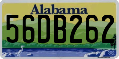 AL license plate 56DB262