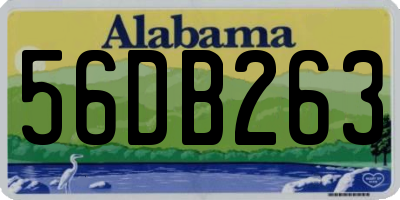 AL license plate 56DB263