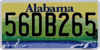 AL license plate 56DB265