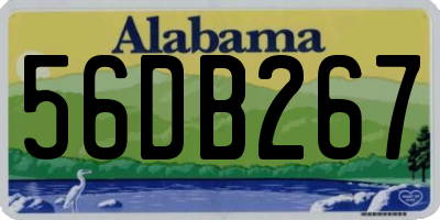 AL license plate 56DB267