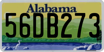 AL license plate 56DB273