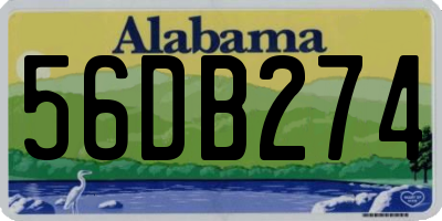 AL license plate 56DB274