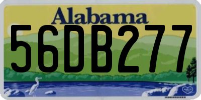 AL license plate 56DB277