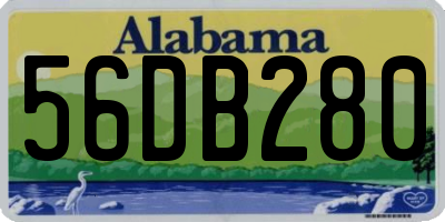 AL license plate 56DB280
