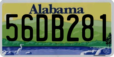 AL license plate 56DB281