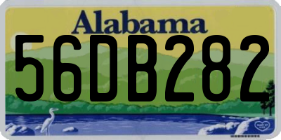 AL license plate 56DB282