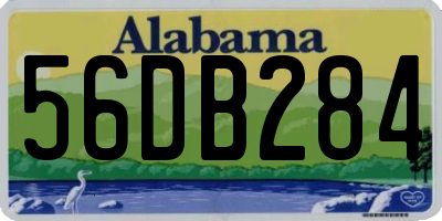 AL license plate 56DB284