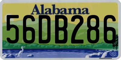 AL license plate 56DB286
