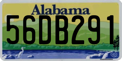AL license plate 56DB291
