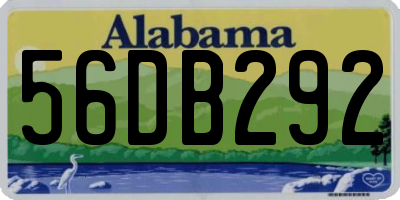 AL license plate 56DB292