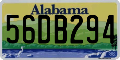 AL license plate 56DB294