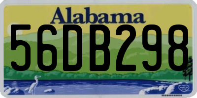 AL license plate 56DB298