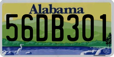 AL license plate 56DB301
