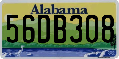 AL license plate 56DB308