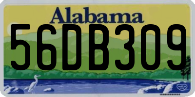 AL license plate 56DB309