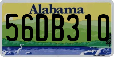AL license plate 56DB310