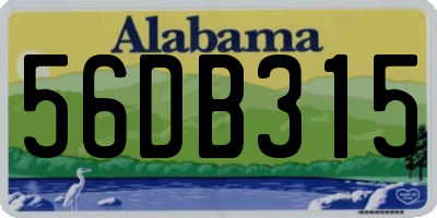 AL license plate 56DB315