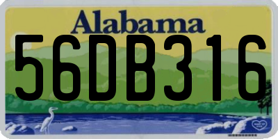 AL license plate 56DB316