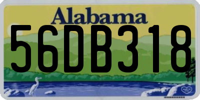 AL license plate 56DB318
