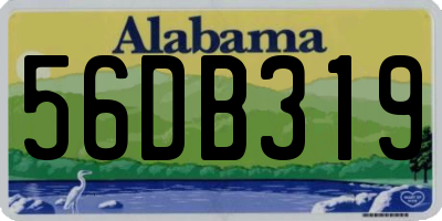 AL license plate 56DB319