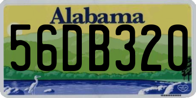 AL license plate 56DB320