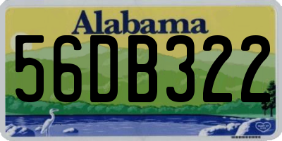AL license plate 56DB322