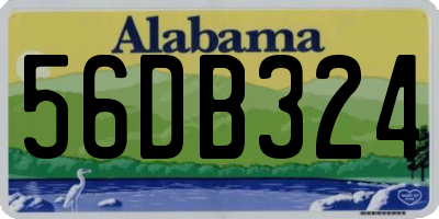 AL license plate 56DB324