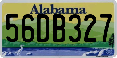 AL license plate 56DB327