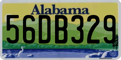 AL license plate 56DB329