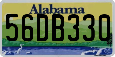 AL license plate 56DB330