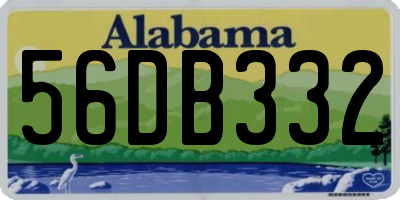 AL license plate 56DB332