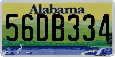 AL license plate 56DB334