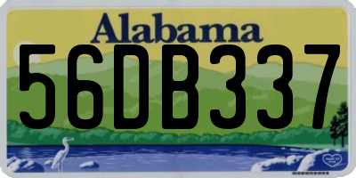 AL license plate 56DB337
