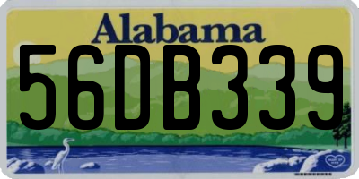 AL license plate 56DB339