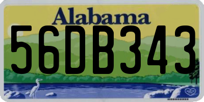 AL license plate 56DB343