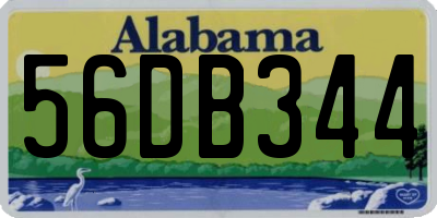 AL license plate 56DB344