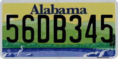 AL license plate 56DB345