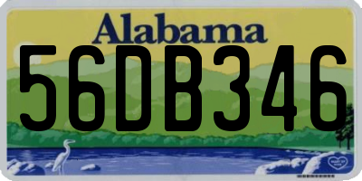 AL license plate 56DB346