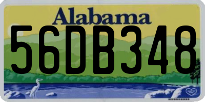 AL license plate 56DB348