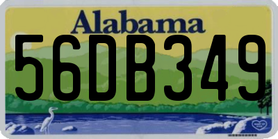 AL license plate 56DB349