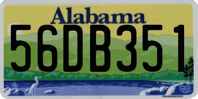 AL license plate 56DB351