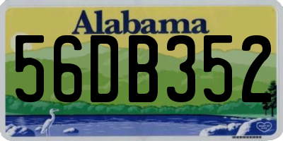 AL license plate 56DB352