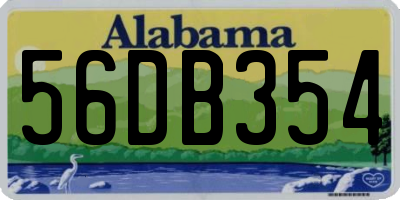 AL license plate 56DB354
