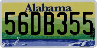 AL license plate 56DB355