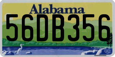 AL license plate 56DB356