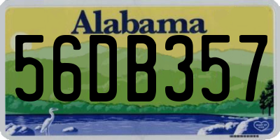 AL license plate 56DB357