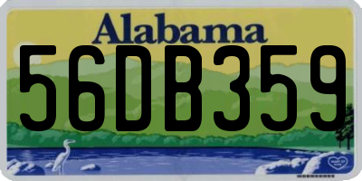 AL license plate 56DB359