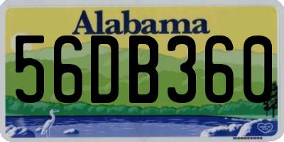 AL license plate 56DB360